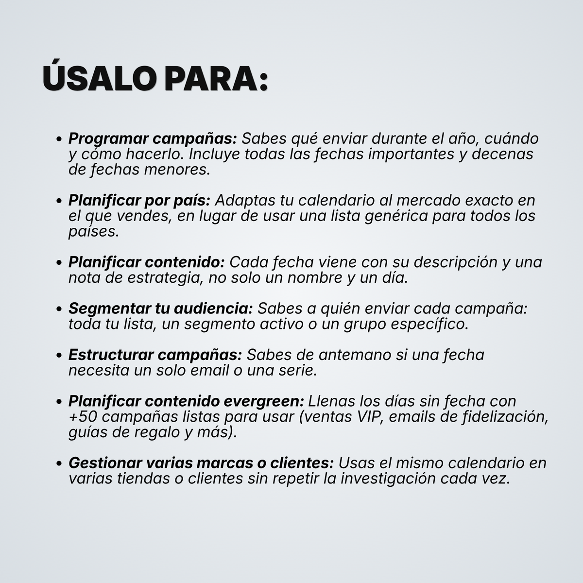 Calendario de Email Marketing